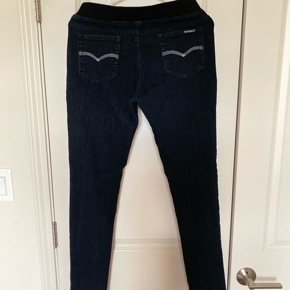Stretchy Blue-Black Jeans - Picture 2 of 2